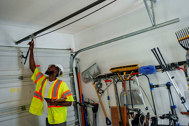 Professional Garage Door Panel Replacement technician working in Bay City, MI